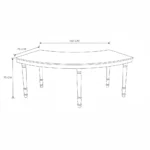 Majestic Half Moon Dining Table