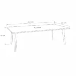 Kia Crossleg Rectangle Table