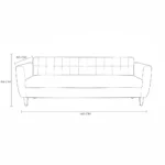 Scandinavian Two Seater Sofa