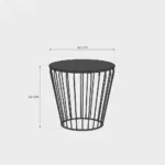 Wireline Coffee Table High Round