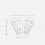 Wireline Coffee Table Low Round