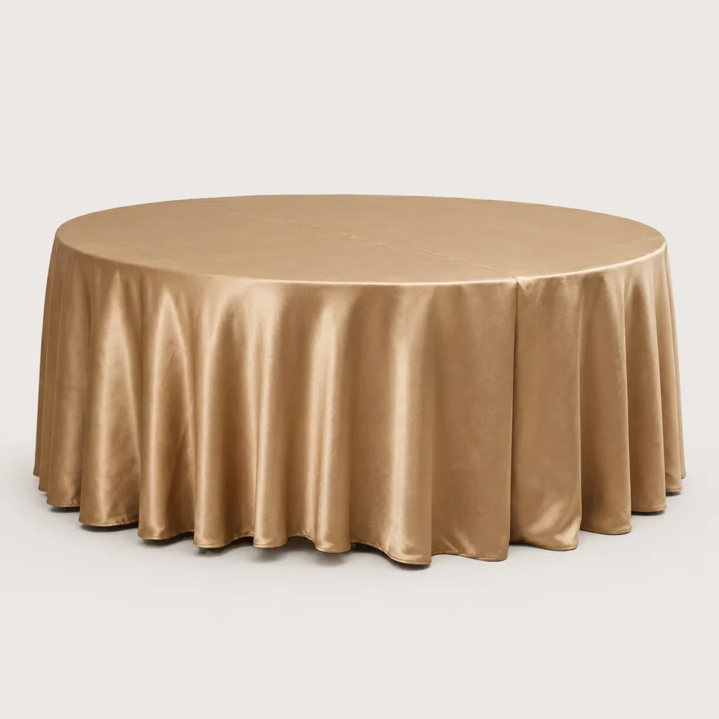 Banquet Round Table with Cover – Beige