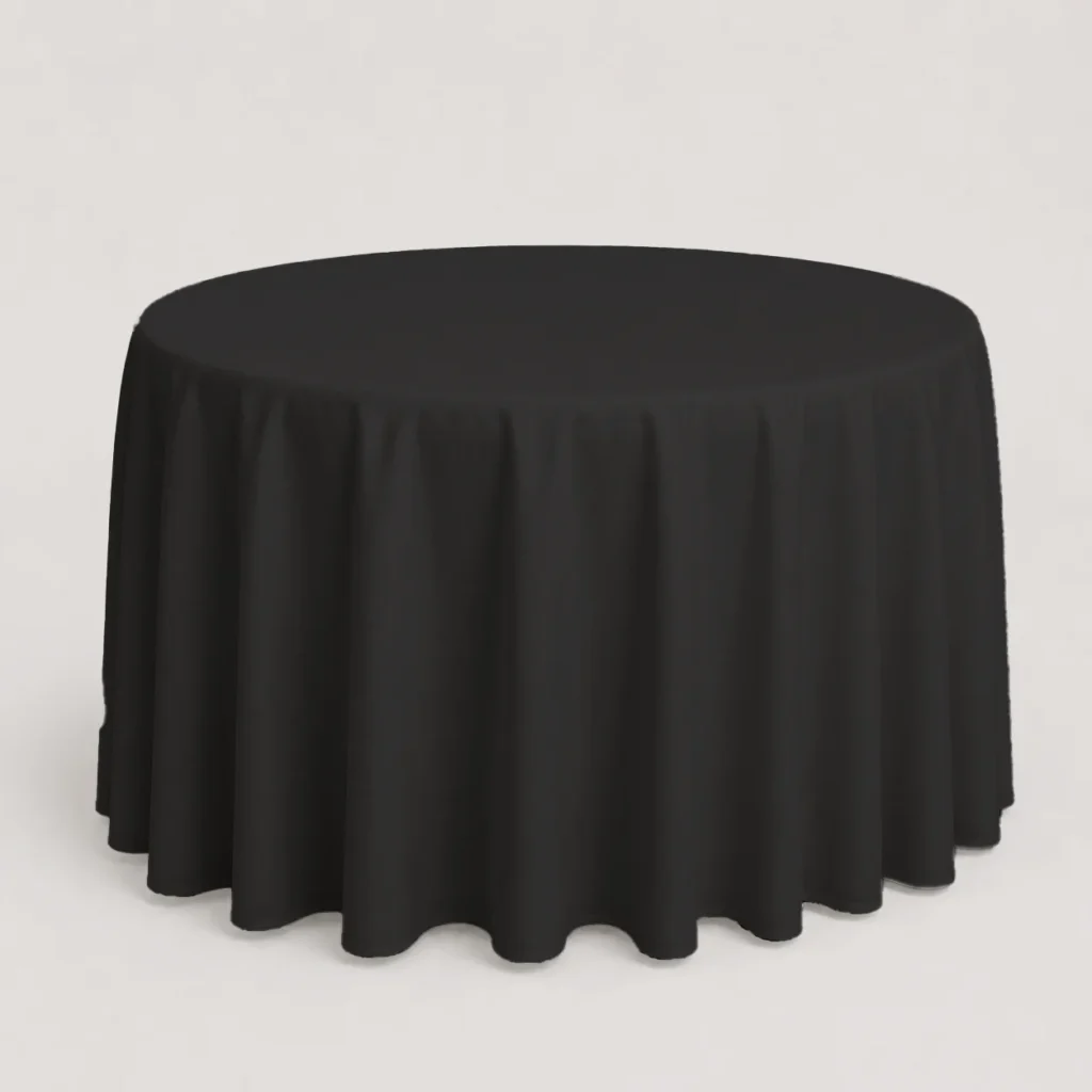 Banquet Round Table with Cover – Black