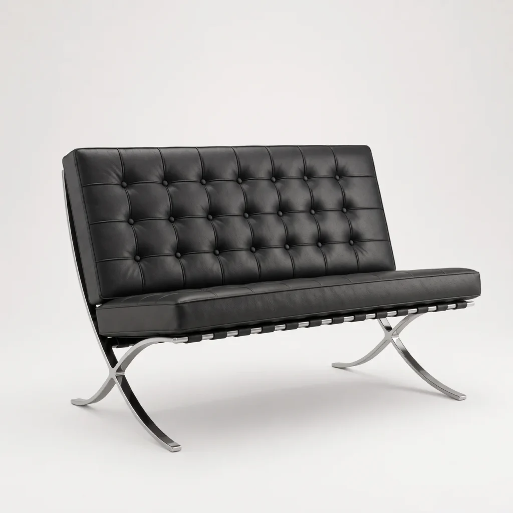 Barcelona Two Seater Sofa – Black
