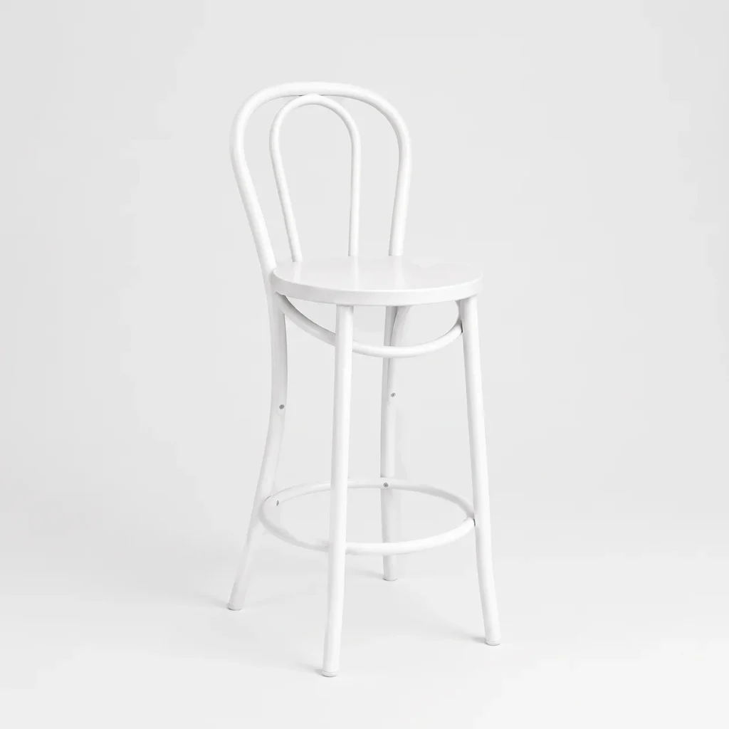 Bentwood Bar Chair – White