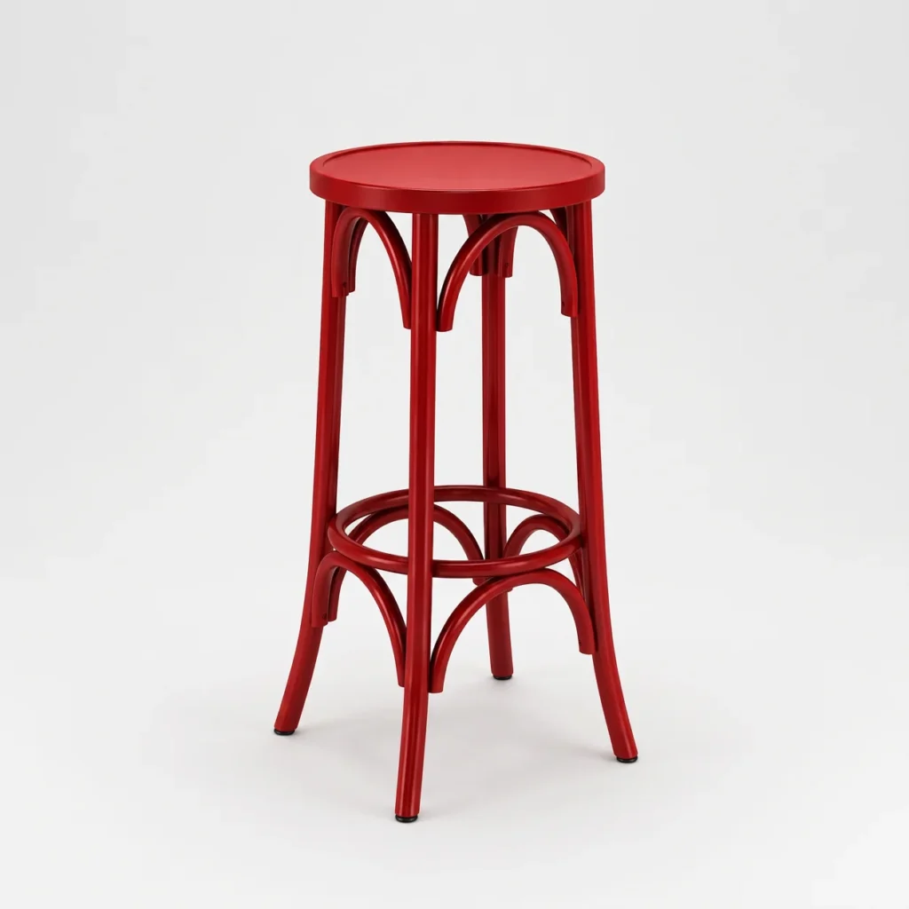 Bentwood Barstool – Venetian Red