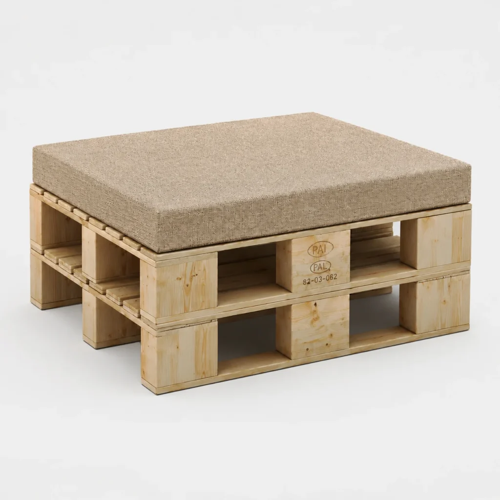 Crate Ottoman Seating – Beige
