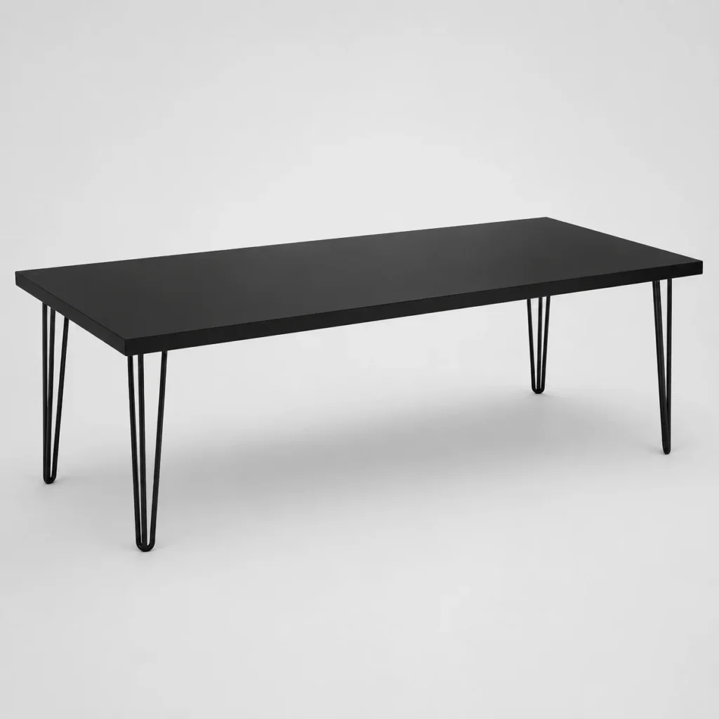 Hairpin Rectangle Coffee Table – Black