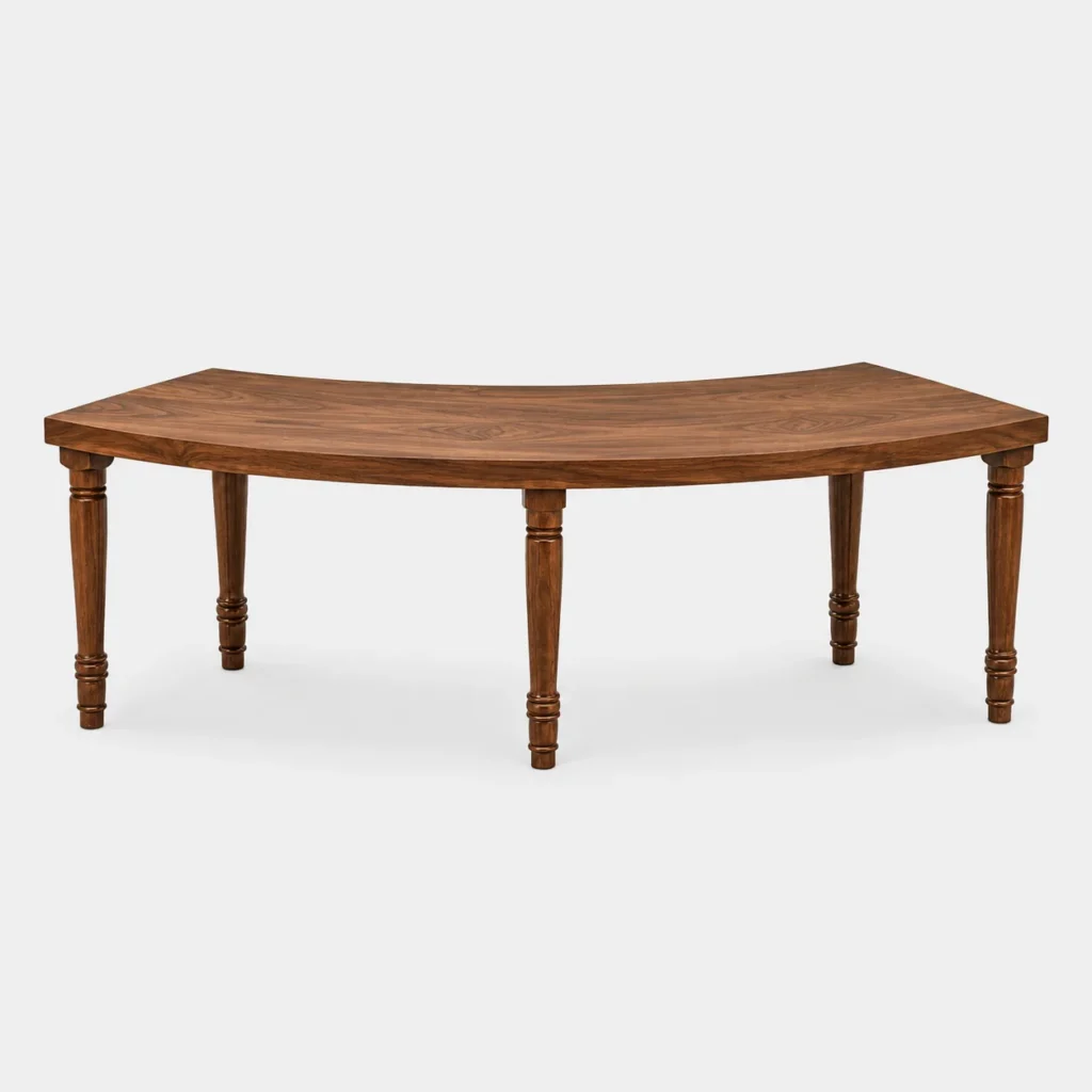Majestic Half Moon Dining Table – Brown Sugar