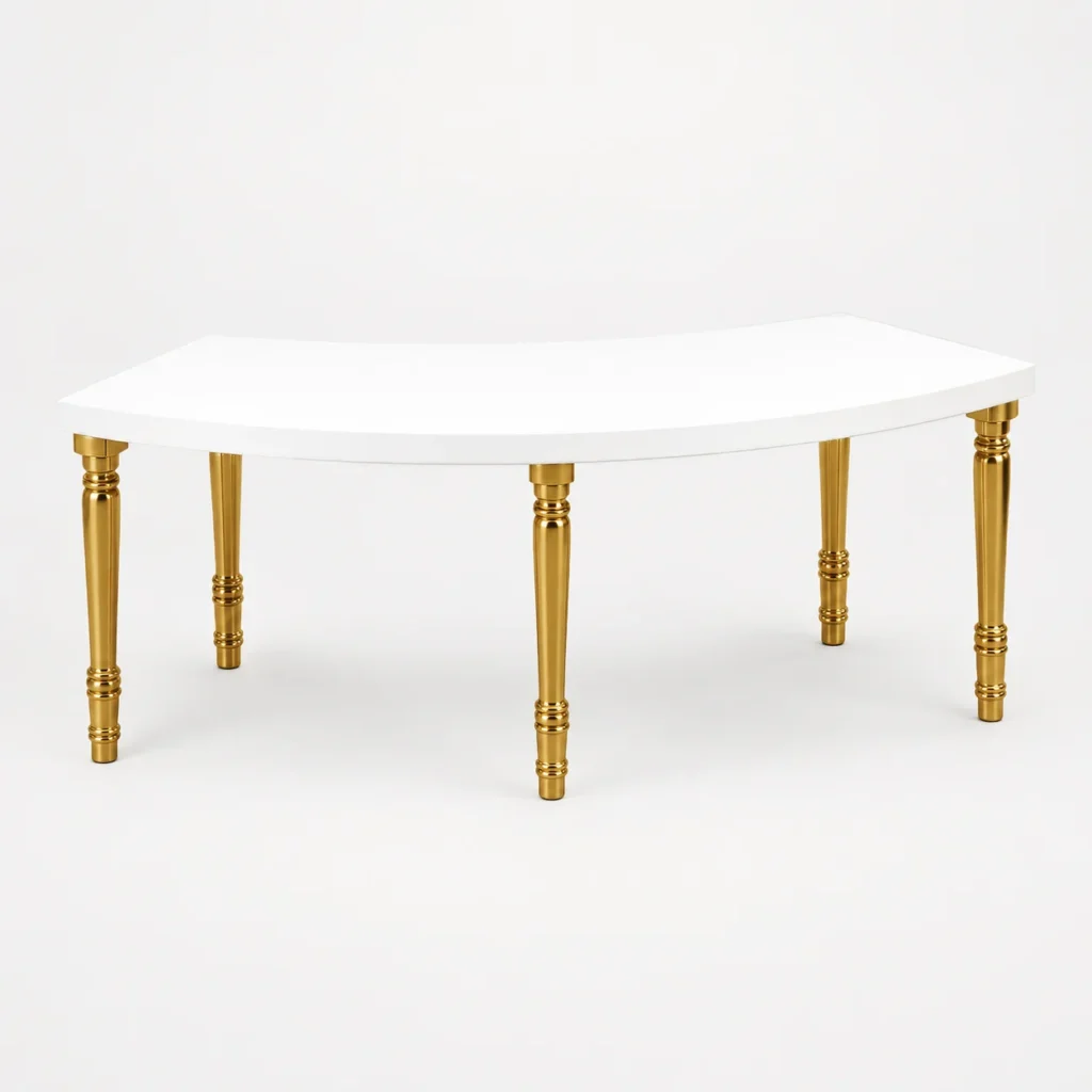 Majestic Half Moon Dining Table – Gold