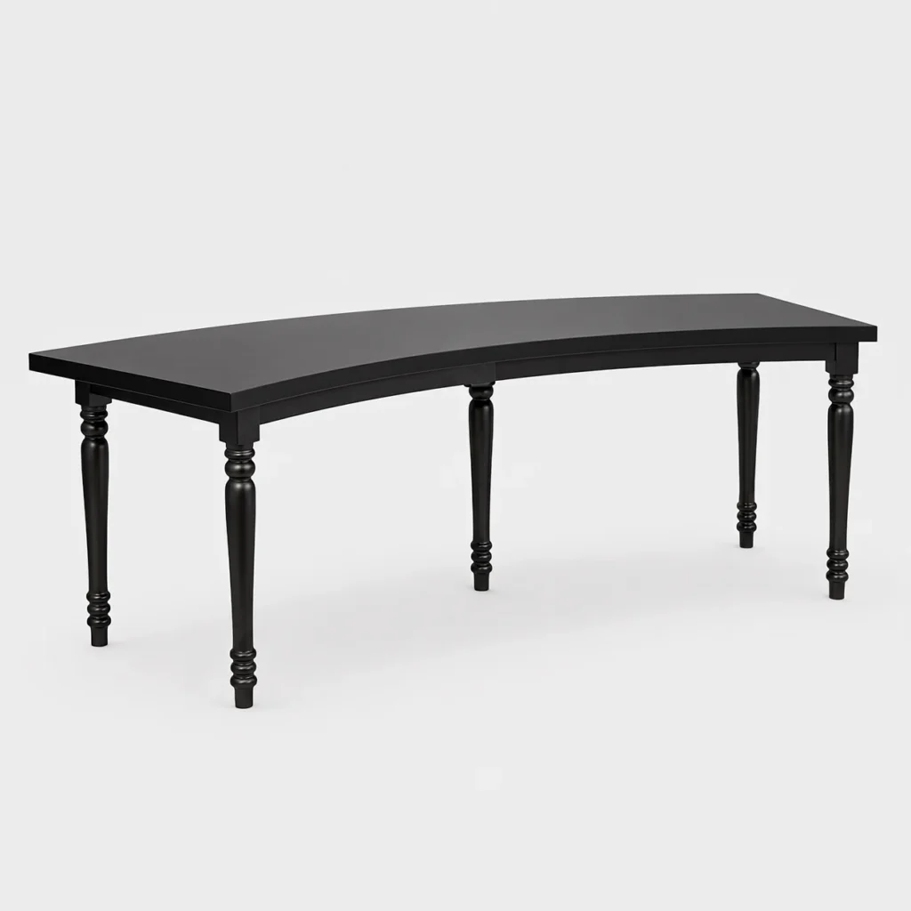 Majestic Half Moon Dining Table – Black