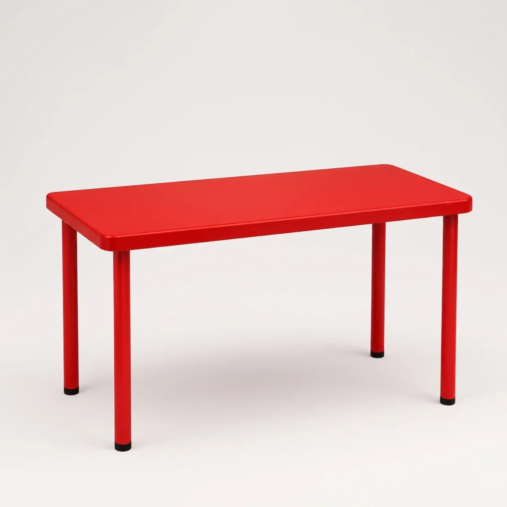 Kids Rectangular Table – Venetian Red