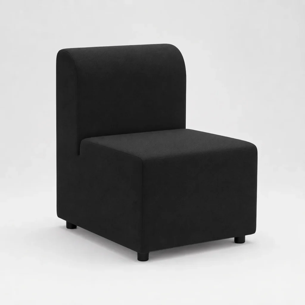 Maria One Seater Sofa – Black