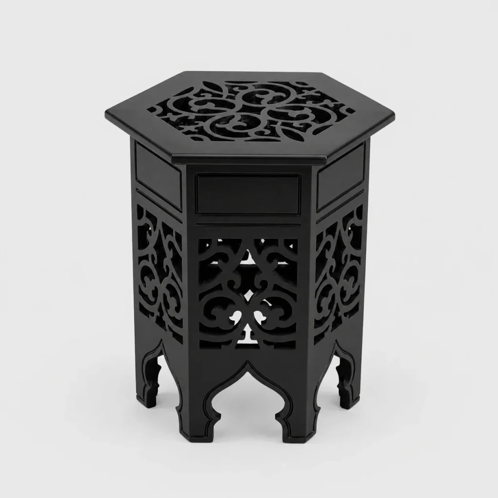 Masharbiya Hexagonal Coffee Table – Black