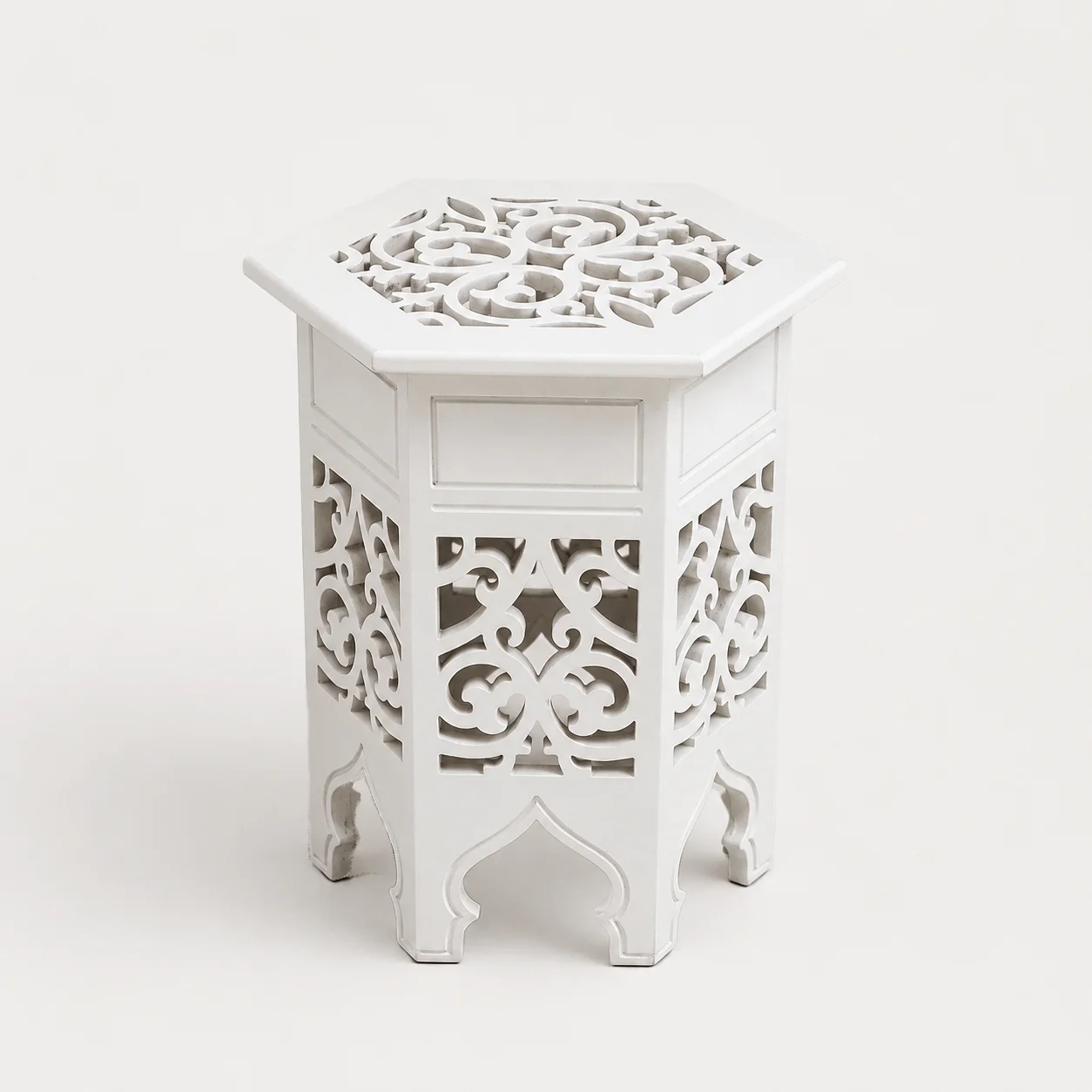 masharbiya-coffeetable-white-main Masharbiya Hexagonal Coffee Table
