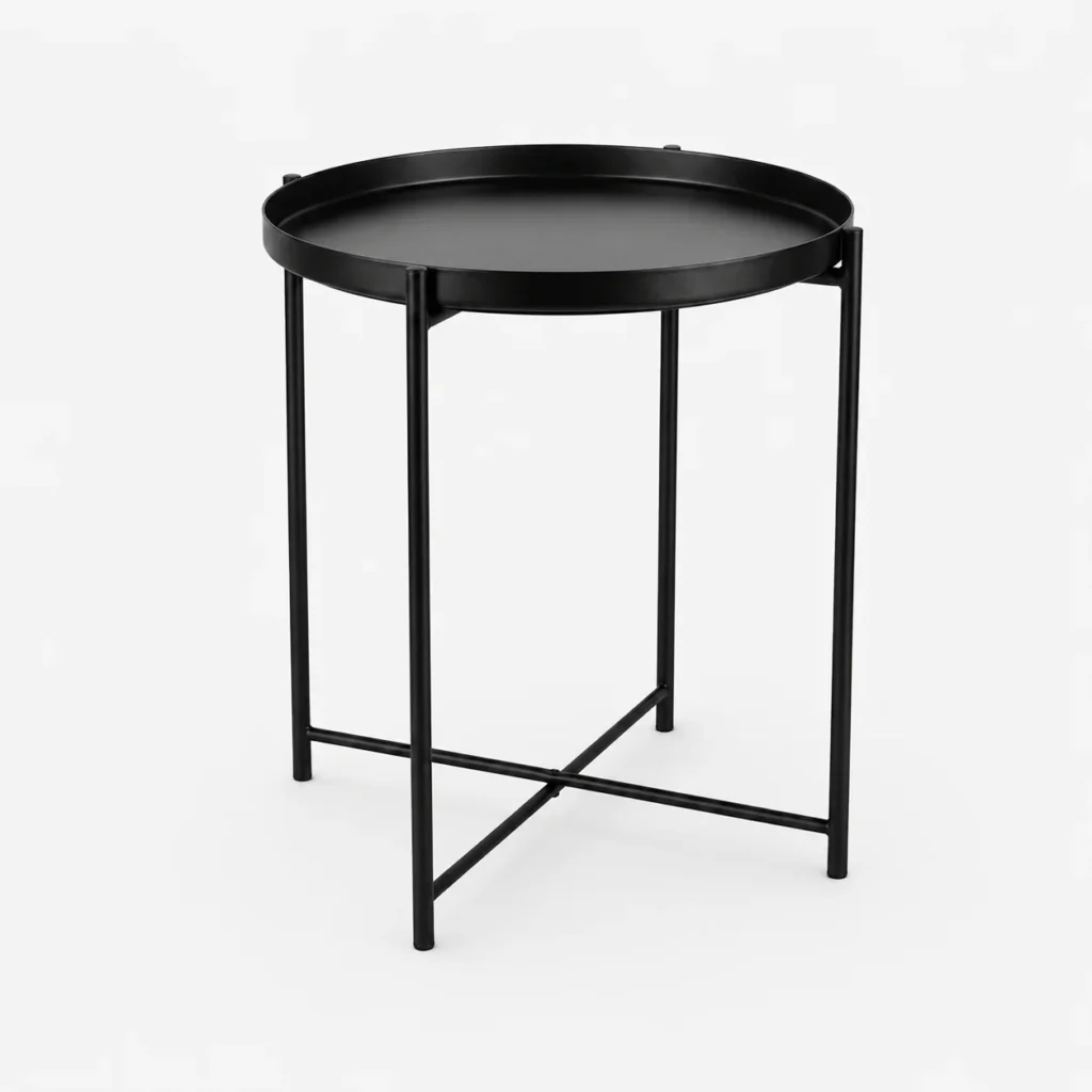 Metal Disk Coffee Table – Black