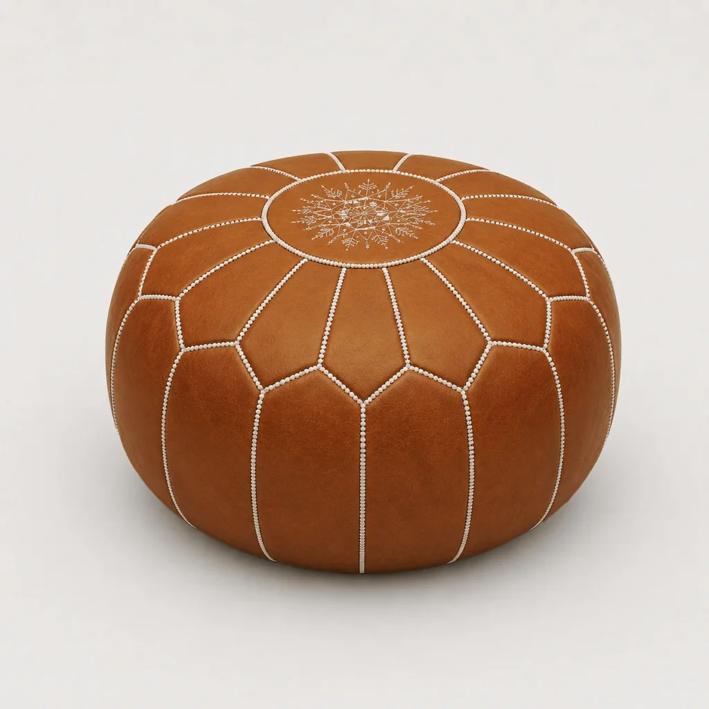 Moroccan Pouf – tan