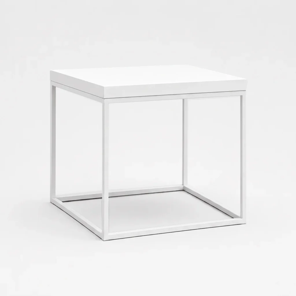 Tron Square Coffee Table – White