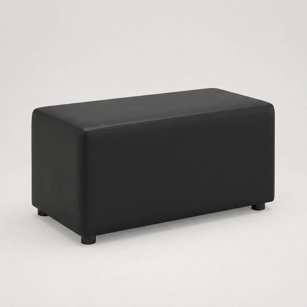 Ulfa Rectangle Ottoman – Black