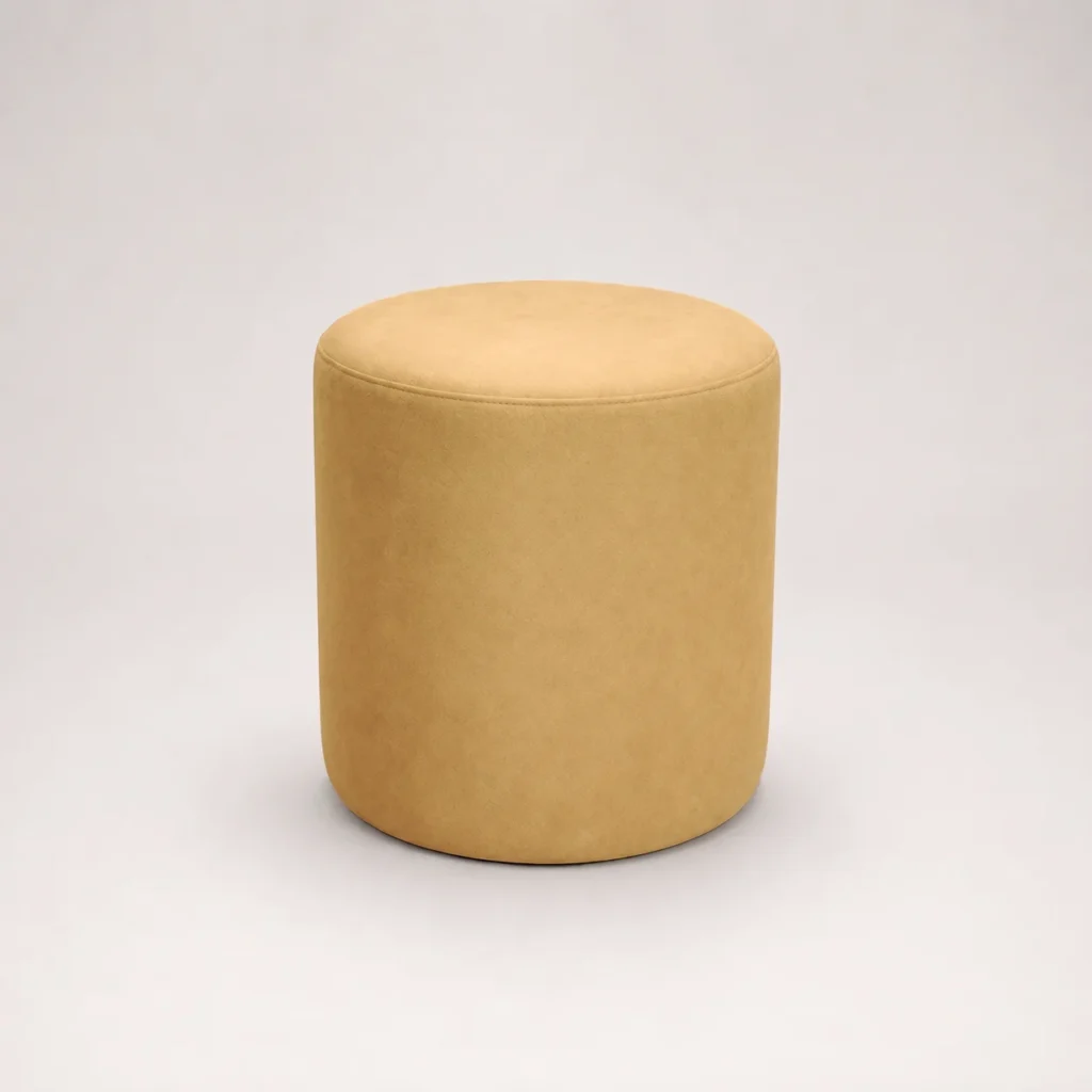 Ulfa Round Ottoman – Beige