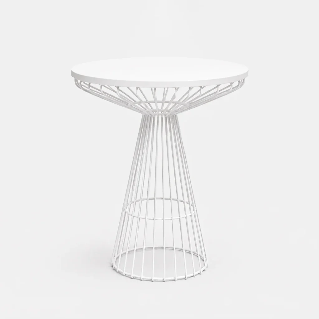 Wire Cocktail Table – White