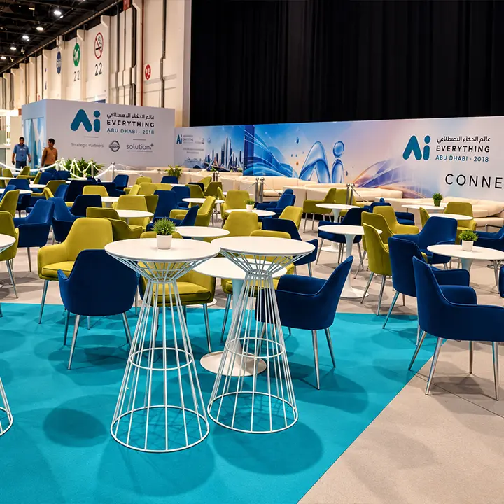 Chairs with High Tables Setup Abu Dhabi 2026