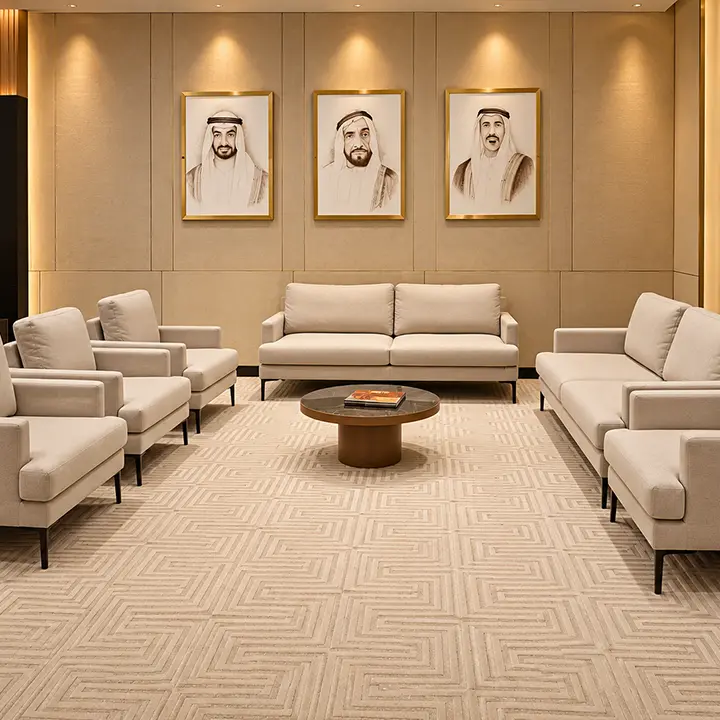 VIP Sofa Setup for Fragrance World Event in Dubai